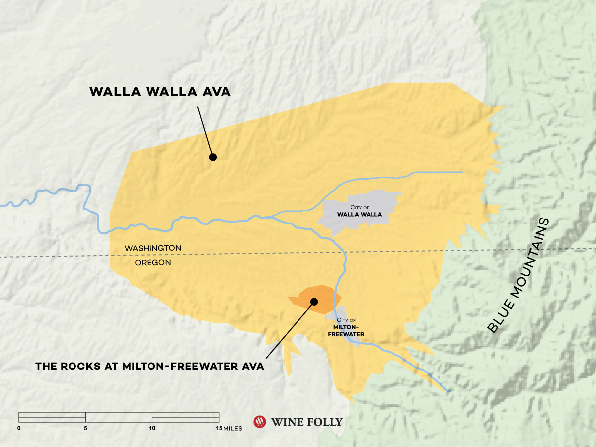 Walla Walla Wine Map by Wine Folly